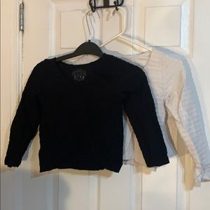 Black and white crop tops